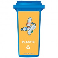 Plastic Recycling Wheelie Bin Sticker Panel